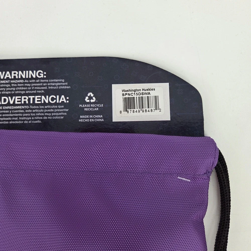 FOCO Washington Huskies Drawstring Backpack Purple Gold New